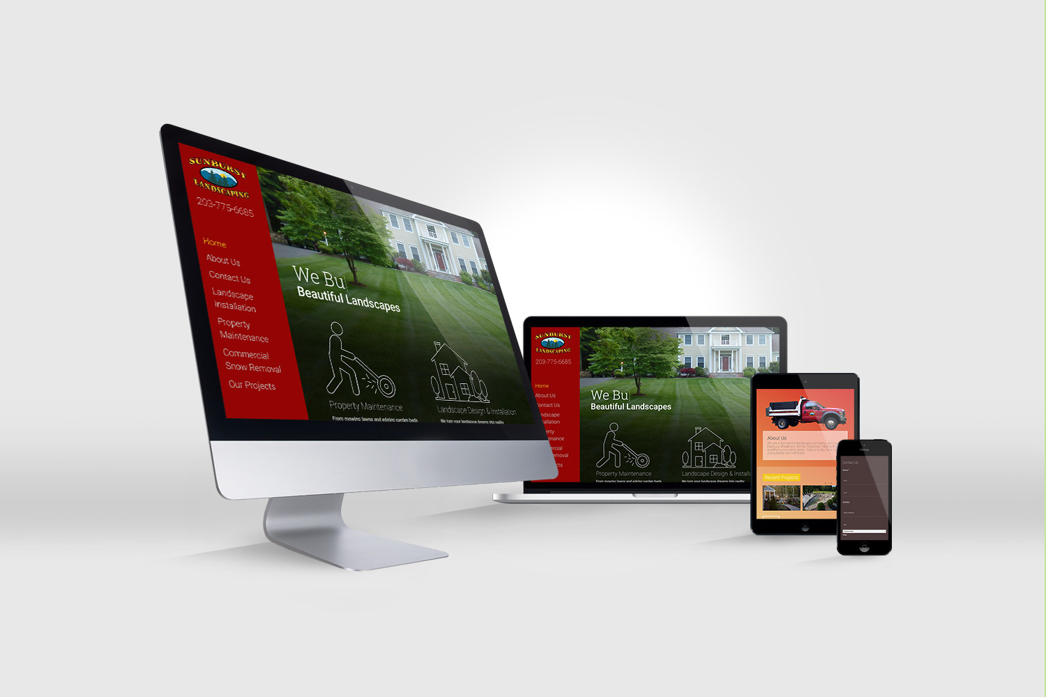 Sunburst Landscaping Responsive Website